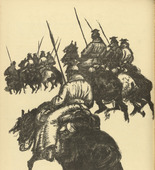 Kurt Schäfer. In the Snowstorm (Im Schneesturm) (plate, p. 138) from the periodical Kriegszeit. Künstlerflugblätter, vol. 1, no. 34 (7 April 1915). 1915