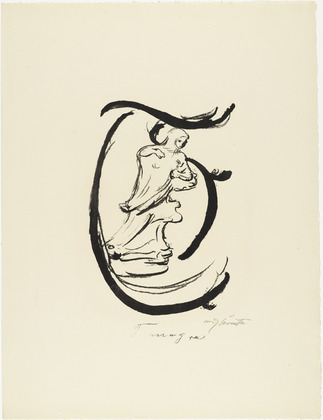 Lovis Corinth. Letter T (Buchstabe T) from the illustrated book in portfolio form The ABCs (Das ABC). (1916, published 1917)