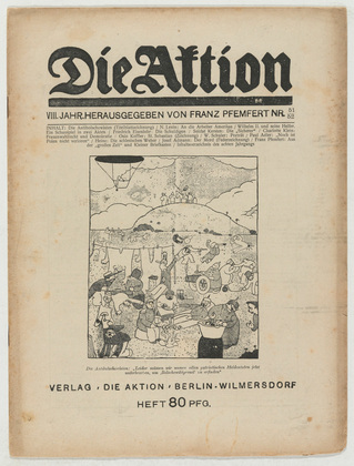 Wilhelm Schuler. Die Aktion, vol. 8, no. 51/52. December 28, 1918