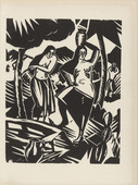 Evarist Adam Weber. At the Fountain (Am Brunnen) (plate, after p. 56) from Jahrbuch der jungen Kunst, vol. 1. 1920