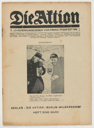 Die Aktion, vol. 10, no. 3/4. January 24, 1920