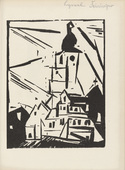 Lyonel Feininger. Buttelstedt (plate, after p. 204) from Jahrbuch der jungen Kunst, vol. 1. 1920