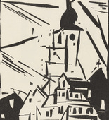 Lyonel Feininger. Buttelstedt (plate, after p. 204) from Jahrbuch der jungen Kunst, vol. 1. 1920