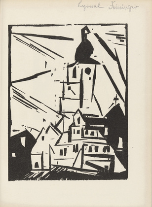 Lyonel Feininger. Buttelstedt (plate, after p. 204) from Jahrbuch der jungen Kunst, vol. 1. 1920
