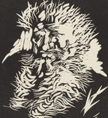 Wilhelm Morgner. Bearded Man (Bärtiger Mann) (plate, after p. 224) from Jahrbuch der jungen Kunst, vol. 1. 1920 (print executed 1912)
