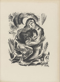 Josef Eberz. Reconciliation (Versöhnung) (plate, after p. 268) from Jahrbuch der jungen Kunst, vol. 1. 1920