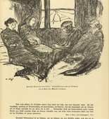 Hedwig Weiss. Between Hannover and Lehrte (Zwischen Hannover und Lehrte) (headpiece, p. 145) from the periodical Kriegszeit. Künstlerflugblätter, vol. 1, no. 36 (21 April 1915). 1915