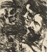 Lovis Corinth. Death and the Strucks (Death and Couple) [Tod bei Strucks (Tod und Paar)] from the portfolio Dance of Death (Totentanz). (1921, published 1922)