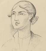 Othon Coubine (or Otakar Kubin). Head of a Girl (Mädchenkopf) (plate, preceding p. 1) from Jahrbuch der jungen Kunst, vol. 4. 1923