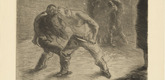 Max Slevogt. Duel (Zweikampf) (plate 5) for the portfolio Black Scenes (Schwarze Szenen). 1904 (published 1905)