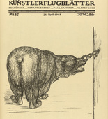 August Gaul. The Bear in the Carpathian Mountains (Der Bär in den Karpathen) (in-text plate, p. 147) from the periodical Kriegszeit. Künstlerflugblätter, vol. 1, no. 37 (28 April 1915). 1915