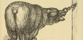 August Gaul. The Bear in the Carpathian Mountains (Der Bär in den Karpathen) (in-text plate, p. 147) from the periodical Kriegszeit. Künstlerflugblätter, vol. 1, no. 37 (28 April 1915). 1915