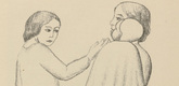 Georg Schrimpf. Two Women with Child (Zwei Frauen mit Kind) (plate, after p. 178) from Jahrbuch der jungen Kunst, vol. 4. 1923