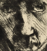 Lovis Corinth. Death and the Artist (Tod und Künstler) from Dance of Death (Totentanz). (1921, published 1922)