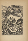Ernst Barlach. Group in the Storm (Gruppe im Sturm) (plate, after title page) from the yearbook Unser Weg 1920. 1919