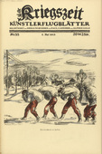 Wilhelm Wagner. Slow March in Zossen (Paradeschritt in Zossen) (in-text plate, p. 151) from the periodical Kriegszeit. Künstlerflugblätter, vol. 1, no. 38 (5 May 1915). 1915