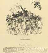 Arthur Kampf. New Victory Sheets (Neue Siegesblätter) (headpiece, p. 152) from the periodical Kriegszeit. Künstlerflugblätter, vol. 1, no. 38 (5 May 1915). 1915