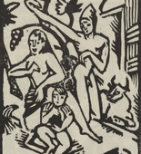 Bernhard Klein. Young Family (Junge Familie) (plate, page 6) from the periodical Der schwarze Turm, vol. 1, no. 2 (Apr 1919). 1919