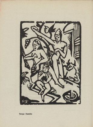 Bernhard Klein. Young Family (Junge Familie) (plate, page 6) from the periodical Der schwarze Turm, vol. 1, no. 2 (Apr 1919). 1919