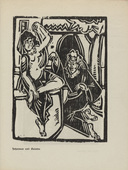 Bernhard Klein. John and Salome (Johannes und Salome) (plate, page 7) from the periodical Der schwarze Turm, vol. 1, no. 2 (Apr 1919). 1919