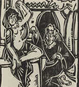 Bernhard Klein. John and Salome (Johannes und Salome) (plate, page 7) from the periodical Der schwarze Turm, vol. 1, no. 2 (Apr 1919). 1919
