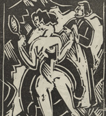 Bernhard Klein. Woman in the Mirror (Frau im Spiegel) (plate, page 8) from the periodical Der schwarze Turm, vol. 1, no. 2 (Apr 1919). 1919