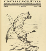 August Gaul. Lusitania (Lusitania) (in-text plate, p. 155) from the periodical Kriegszeit. Künstlerflugblätter, vol. 1, no. 39 (12 May 1915). 1915