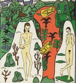 Oskar Kokoschka. The Girl Li and I (Das Mädchen Li und ich) (in-text plate, folio 10) from Die träumenden Knaben (The Dreaming Boys). 1917 (executed 1907-08)