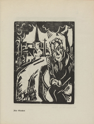 Bernhard Klein. Old Bells (Alte Glocken) (plate, page 9) from the periodical Der schwarze Turm, vol. 1, no. 2 (Apr 1919). 1919