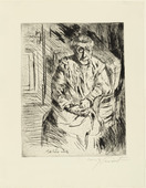 Lovis Corinth. My Mother-in-Law (Ma belle mère) from the portfolio At the Corinthians (Bei den Corinthern). (1919)