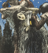 Lovis Corinth. Nocturnal Scene (Nächtliche Szene) for the illustrated book Das Hohe Lied (The Song of Songs). (1911)