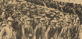 Max Liebermann. Entry of the Russians (Die Russen...marschieren) (in-text plate, p. 13) from the periodical Kriegszeit. Künstlerflugblätter, vol. 1, no. 4 (23 Sept 1914). 1914