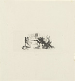 Max Slevogt. Benvenuto Punishes Paul and Katharine (Benvenuto bestraft Paul und Katharine) for the illustrated book Benvenuto Cellini. (1913, published 1914)