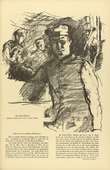 Fritz Rhein. In the Foxhole (Im Unterstand) (headpiece, p. 157) from the periodical Kriegszeit. Künstlerflugblätter, vol. 1, no. 39 (12 May 1915). 1915
