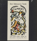 Georg Tappert. Fantastic Composition (Phantastische Komposition) (in-text plate, title page) from the periodical Der schwarze Turm, vol. 1, no. 3 (July 1919). 1919