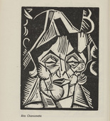 Georg Tappert. Old Cabaret Singer (Alte Chansonette) (plate, page 6) from the periodical Der schwarze Turm, vol. 1, no. 3 (July 1919). 1919