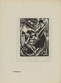 Walter O. Grimm. Annunciation (Verkündigung) (plate, number 2) from the periodical Der schwarze Turm, vol. 1, no. 1 (Feb 1919). 1919