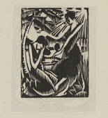 Walter O. Grimm. Annunciation (Verkündigung) (plate, number 2) from the periodical Der schwarze Turm, vol. 1, no. 1 (Feb 1919). 1919