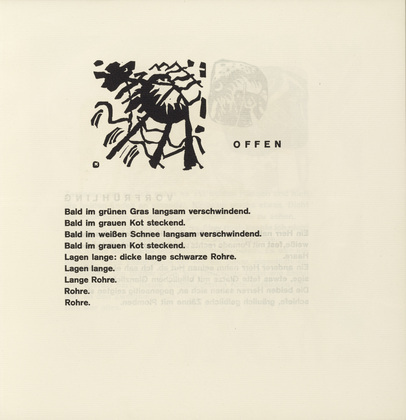 Vasily Kandinsky. Vignette next to "Open" (Vignette bei "Offen") (headpiece, folio 14) from Klänge (Sounds). (1913)