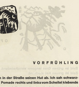 Vasily Kandinsky. Vignette next to "Early Spring" (Vignette bei "Vorfrühling") (headpiece, folio 14, verso) from Klänge (Sounds). (1913)