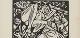 Georg Tappert. Sleeping Girl (Schlafendes Mädchen) (plate, page 8) from the periodical Der schwarze Turm, vol. 1, no. 3 (July 1919). 1919