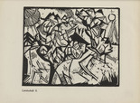 Georg Tappert. Landscape II (Landschaft II) (plate, page 9) from the periodical Der schwarze Turm, vol. 1, no. 3 (July 1919). 1919