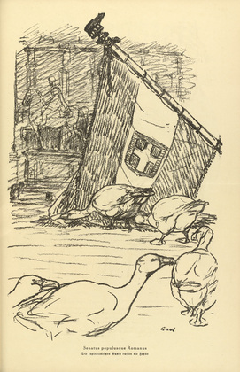 August Gaul. Senatus Populusque Romanus (plate, p. 165) from the periodical Kriegszeit. Künstlerflugblätter, vol. 1, no. 41 (27 May 1915). 1915