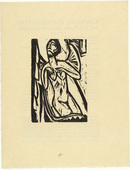 Ernst Ludwig Kirchner. Dying Old Maid (Sterbendes altes Fräulein) from the illustrated book Das Stiftsfräulein und der Tod (The Canoness and Death). (1912, published 1913)