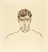 Egon Schiele. Portrait of Paris von Gütersloh (Bildnis Paris von Gütersloh) from The Graphic Work of Egon Schiele (Das Graphische Werk von Egon Schiele). (1918, published 1922)