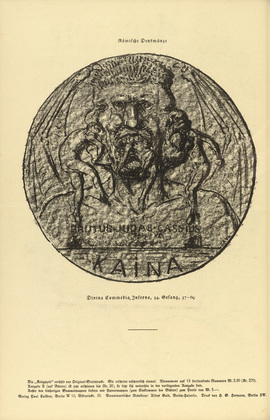 August Gaul. Roman Medal (Römische Denkmünze) (plate, p. 166) from the periodical Kriegszeit. Künstlerflugblätter, vol. 1, no. 41 (27 May 1915). 1915