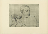 Egon Schiele. Portrait of Arthur Roessler (Bildnis Arthur Roessler) from The Graphic Work of Egon Schiele (Das Graphische Werk von Egon Schiele). (1914, published 1922)