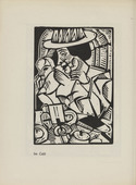 Georg Tappert. In the Café (Im Café) (plate, page 12) from the periodical Der schwarze Turm, vol. 1, no. 3 (July 1919). 1919