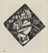 Karl Jacob Hirsch. Plate (number 2) from the periodical Der schwarze Turm, vol. 1, no. 4 (July 1919). 1919