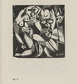 Karl Jacob Hirsch. Plate (number 3) from the periodical Der schwarze Turm, vol. 1, no. 4 (July 1919). 1919
